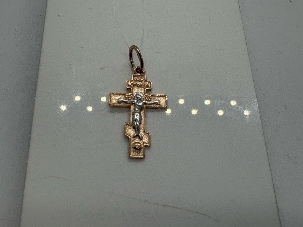 ПОДВЕСКА КРЕСТ без камня (Au 585)
