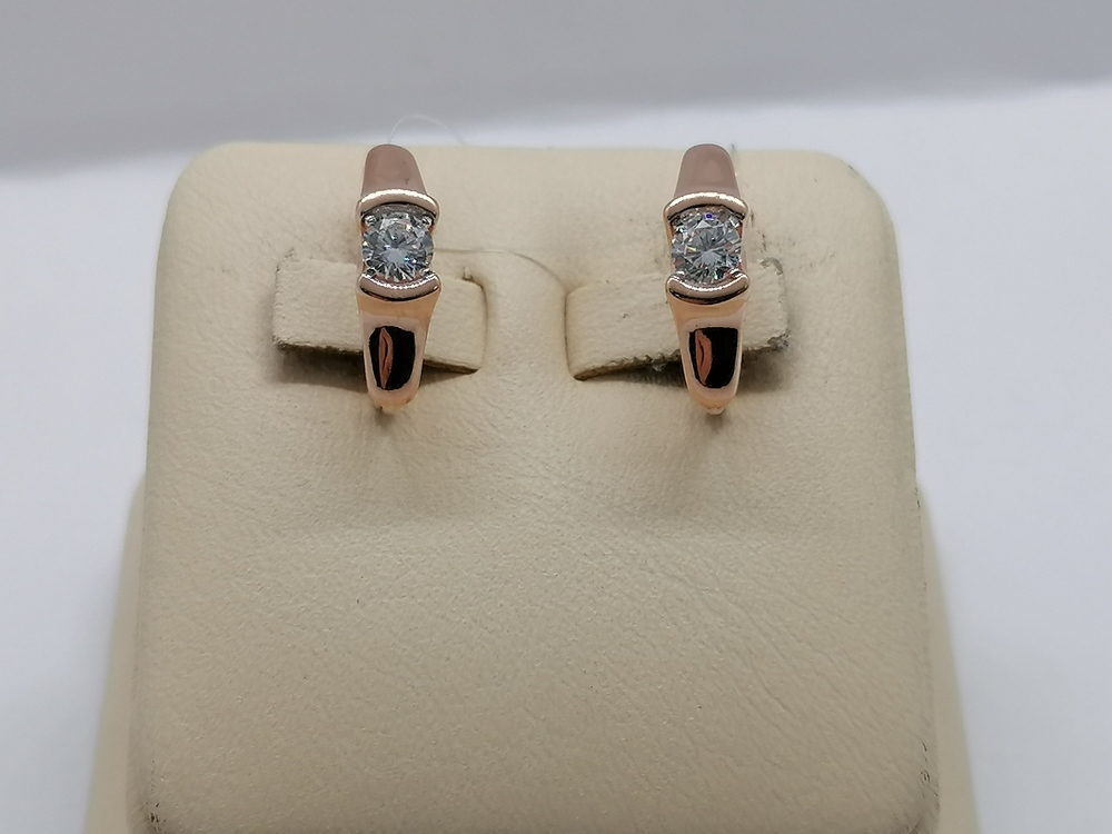 СЕРЬГИ С КАМНЕМ (Au 585)