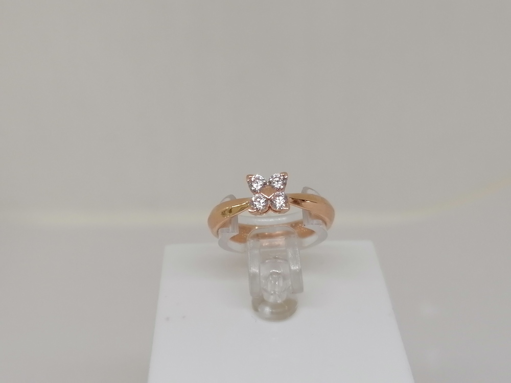 КОЛЬЦО С КАМНЯМИ (Au 585)