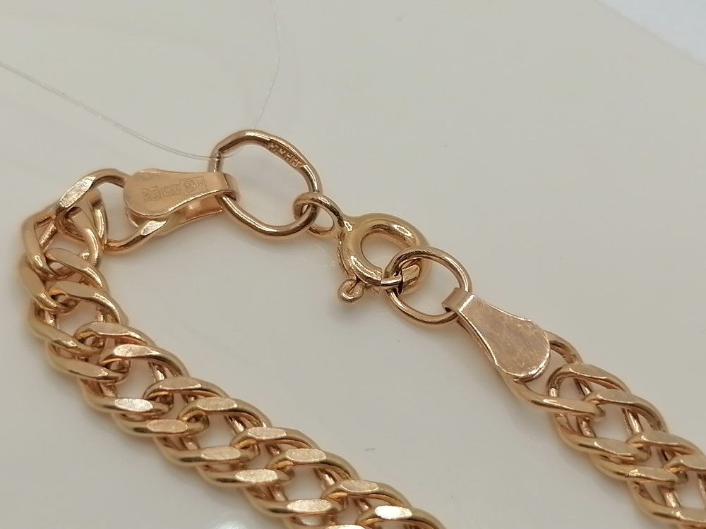 ЦЕПЬ ПУСТОТЕЛАЯ Ромб двойной (Au 585)