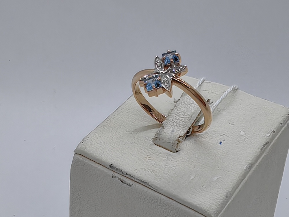 КОЛЬЦО С КАМНЯМИ (Au 585)