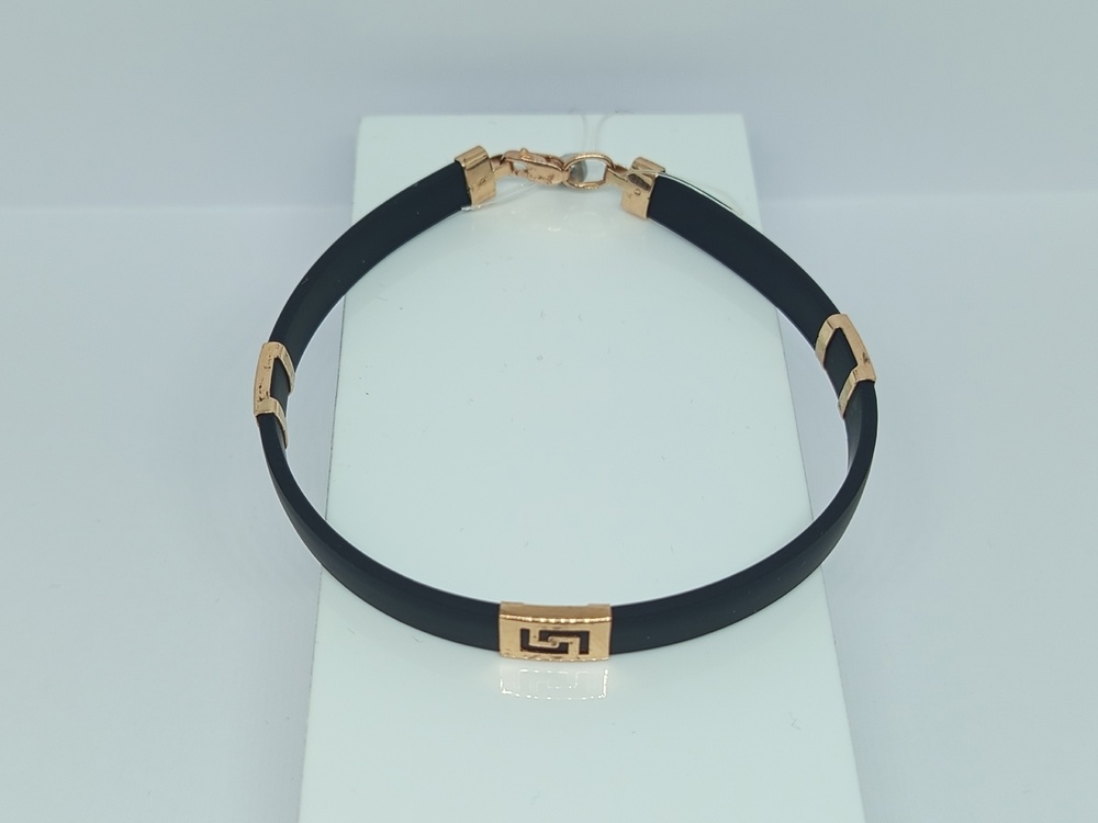 БРАСЛЕТ КАУЧУК со вставками (Au 585)