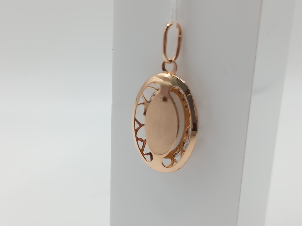 ПОДИКИ585 ПОДВЕСКА ИКОНА С КАМНЯМИ (Au 585)