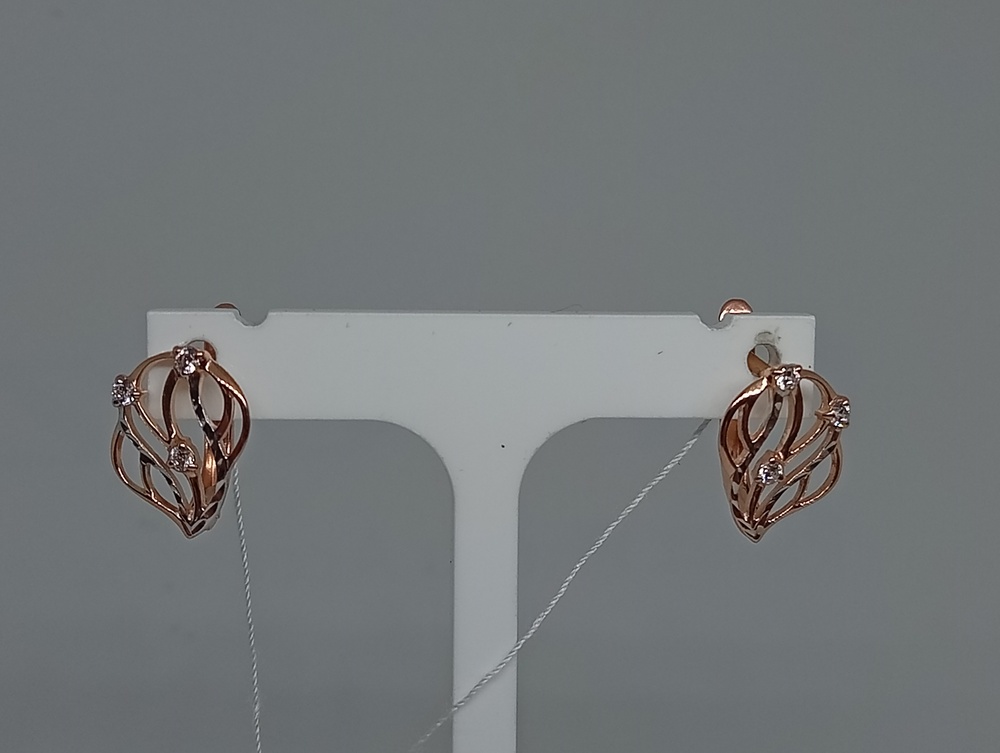 СКМИ585 СЕРЬГИ С КАМНЯМИ (Au 585)