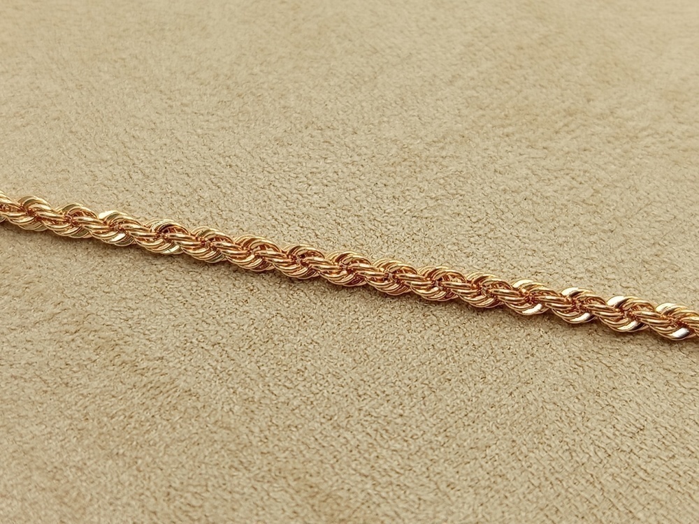 БРАСЛЕТ ПУСТОТЕЛЫЙ Веревка (Au 585)