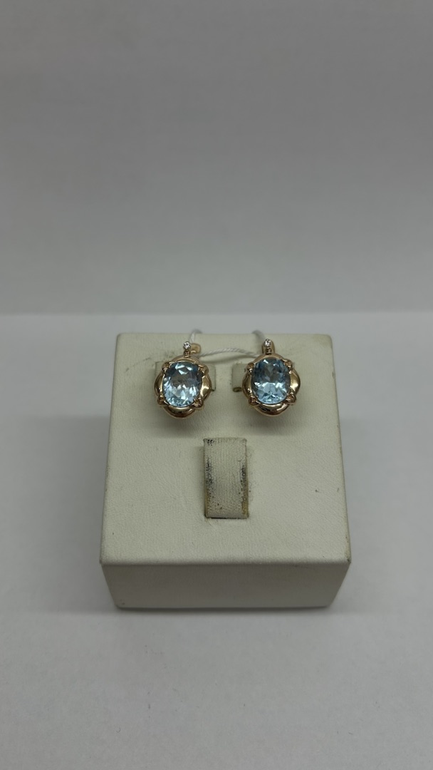 СКМИ585 СЕРЬГИ С КАМНЯМИ (Au 585)