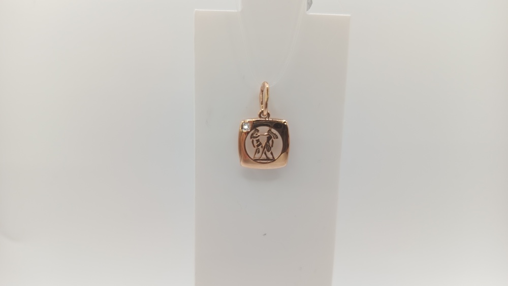 ПОДВЕСКА ЗНАК ЗОДИАКА БЛИЗНЕЦЫ (Au 585)