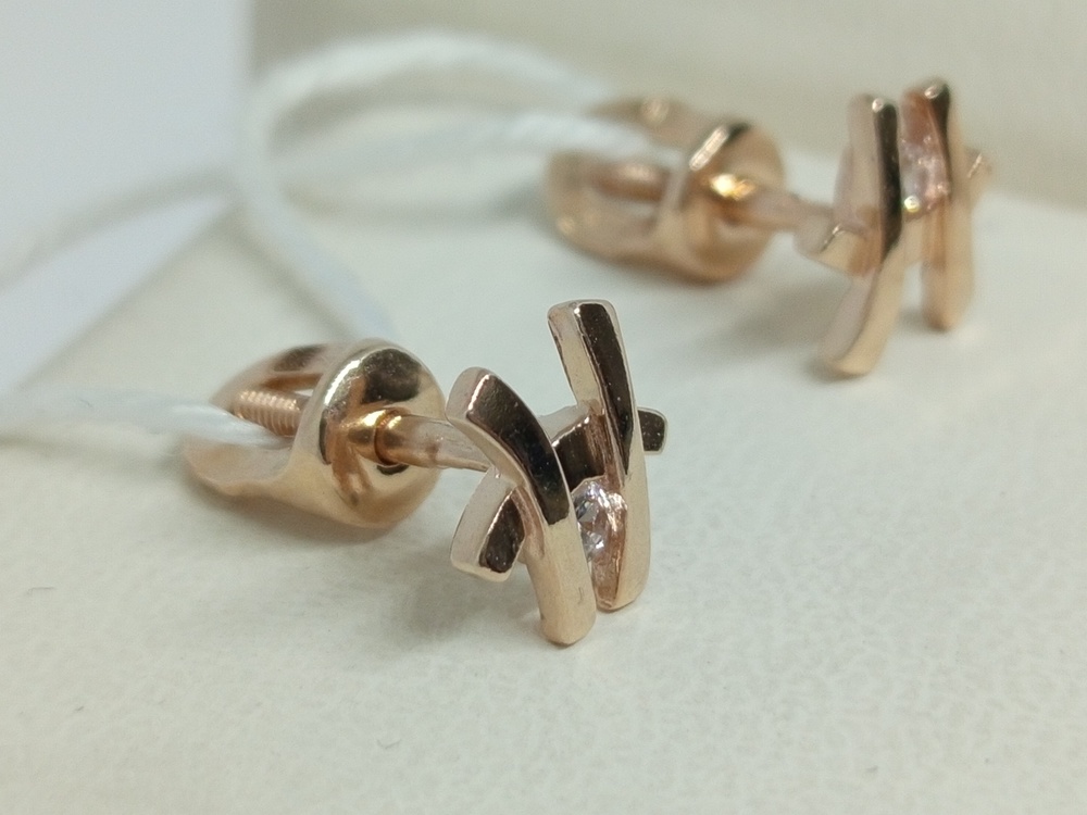 СПУС585 СЕРЬГИ ПУСЕТЫ (Au 585)