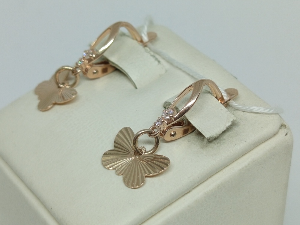 СКМИ585 СЕРЬГИ С КАМНЯМИ (Au 585)