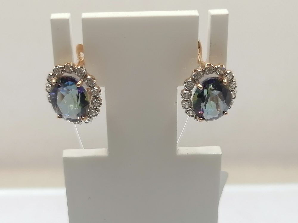 21805162 СЕРЬГИ С КАМНЯМИ (Au 585)