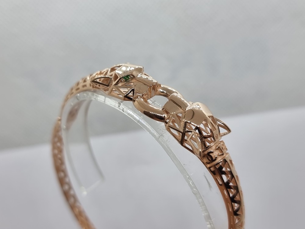 БРАСЛЕТ ЖЕСТКИЙ с камнями (Au 585)