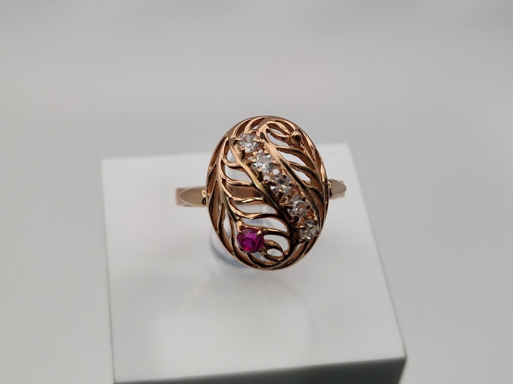 КОЛКМИ585 КОЛЬЦО С КАМНЯМИ (Au 585)