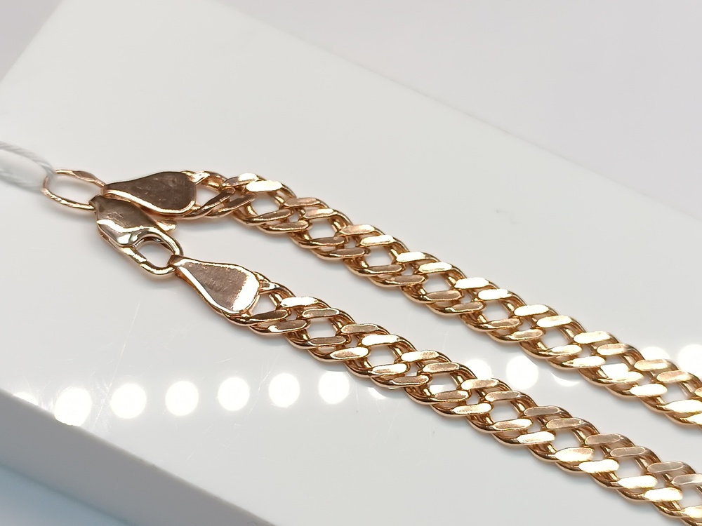 ЦЕПЬ ПУСТОТЕЛАЯ Ромб двойной (Au 585)