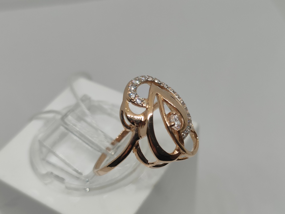 КОЛЬЦО С КАМНЯМИ (Au 585)