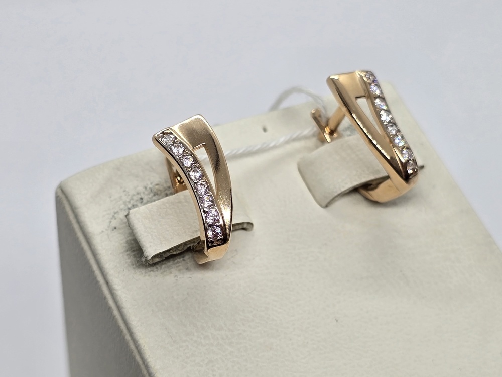 СКМИ585 СЕРЬГИ С КАМНЯМИ (Au 585)