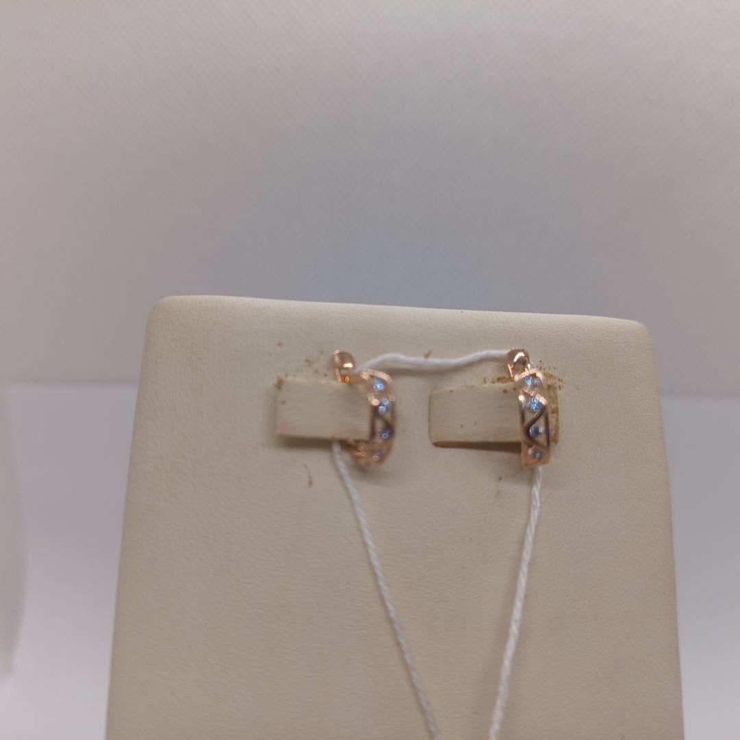 СКМИ585 СЕРЬГИ С КАМНЯМИ (Au 585)