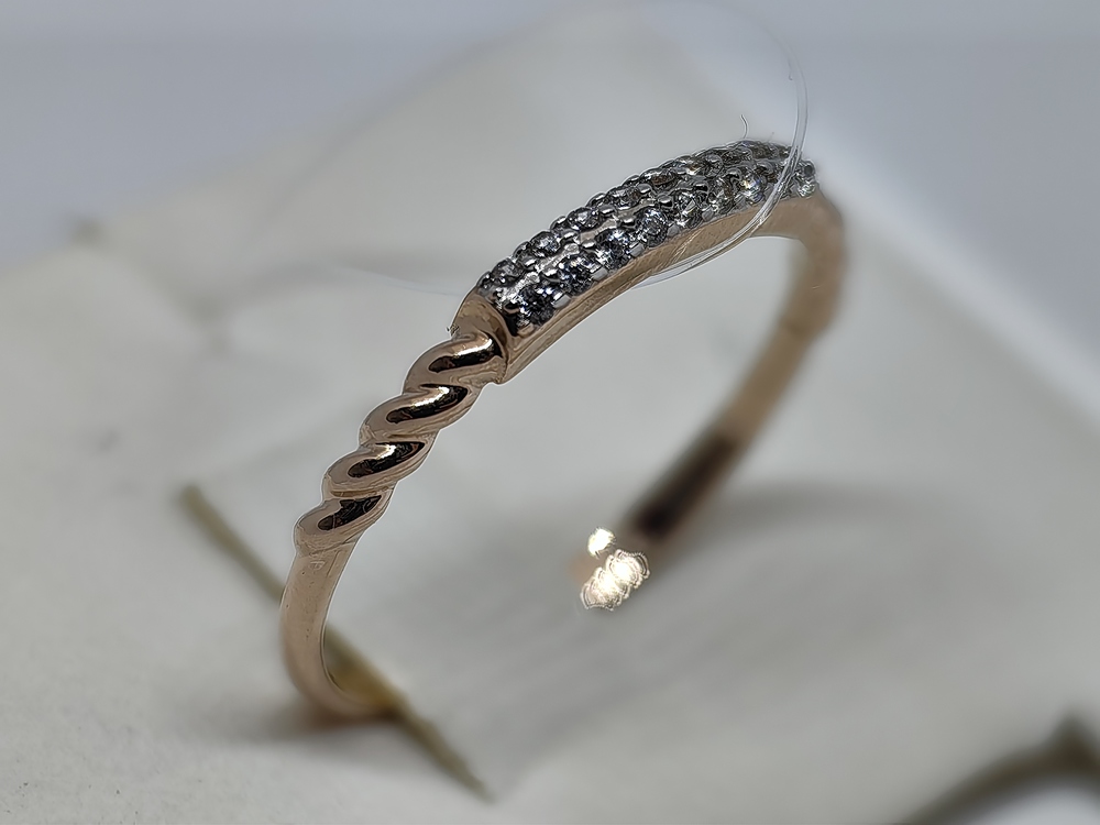 КОЛЬЦО С КАМНЯМИ (Au 585)