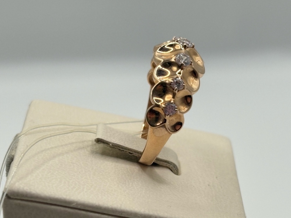 КОЛЬЦО С КАМНЯМИ (Au 585)