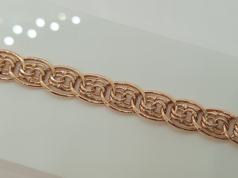 БРАСЛЕТ ПУСТОТЕЛЫЙ Нона бисмарк (Au 585)