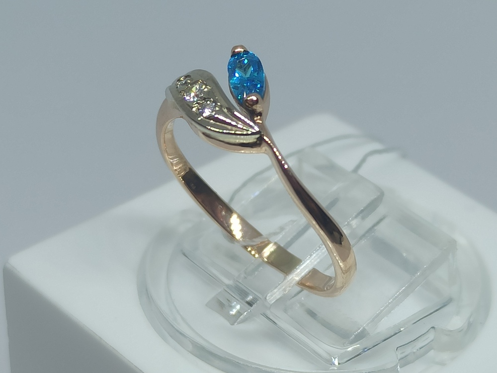 КОЛЬЦО С КАМНЯМИ (Au 585)