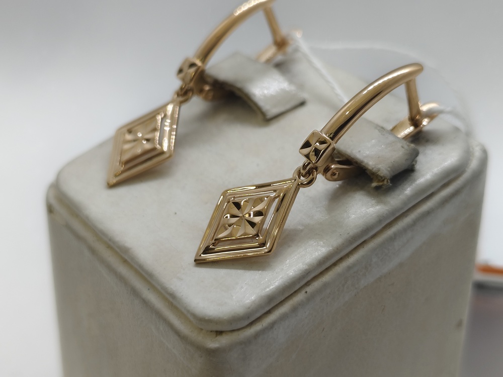 СЕРЬГИ БЕЗ КАМНЯ (Au 585)