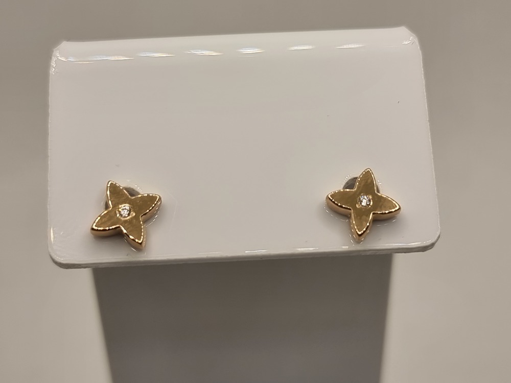 СЕРЬГИ ПУСЕТЫ с камнем (Au 585)