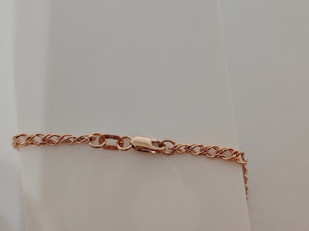 ЦЕПЬ ПУСТОТЕЛАЯ Ромб двойной (Au 585)