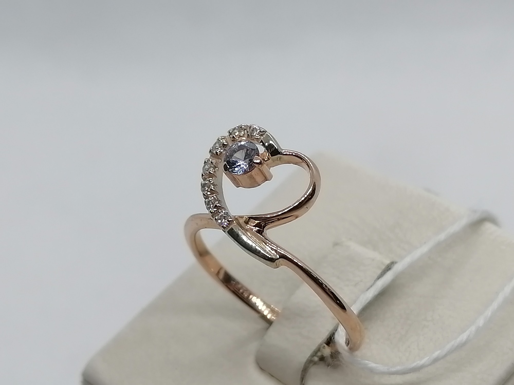 КОЛЬЦО С КАМНЯМИ (Au 585)