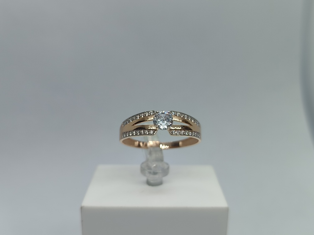 КОЛЬЦО С КАМНЯМИ (Au 585)