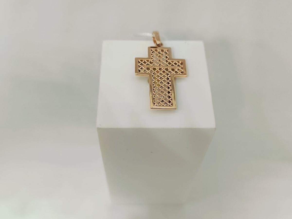 ПОДВЕСКА КРЕСТ С КАМНЯМИ (Au 585)