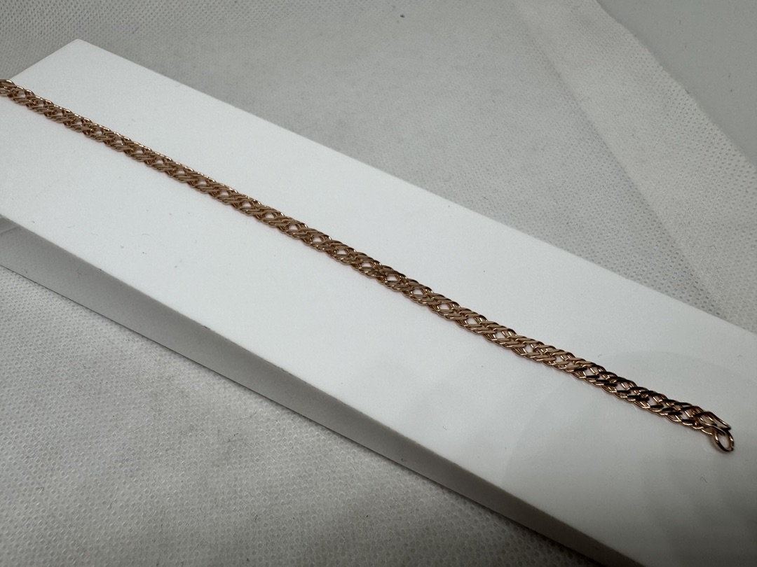 БРАСЛЕТ ПОЛНОВЕСНЫЙ Ромб тройной (Au 585)