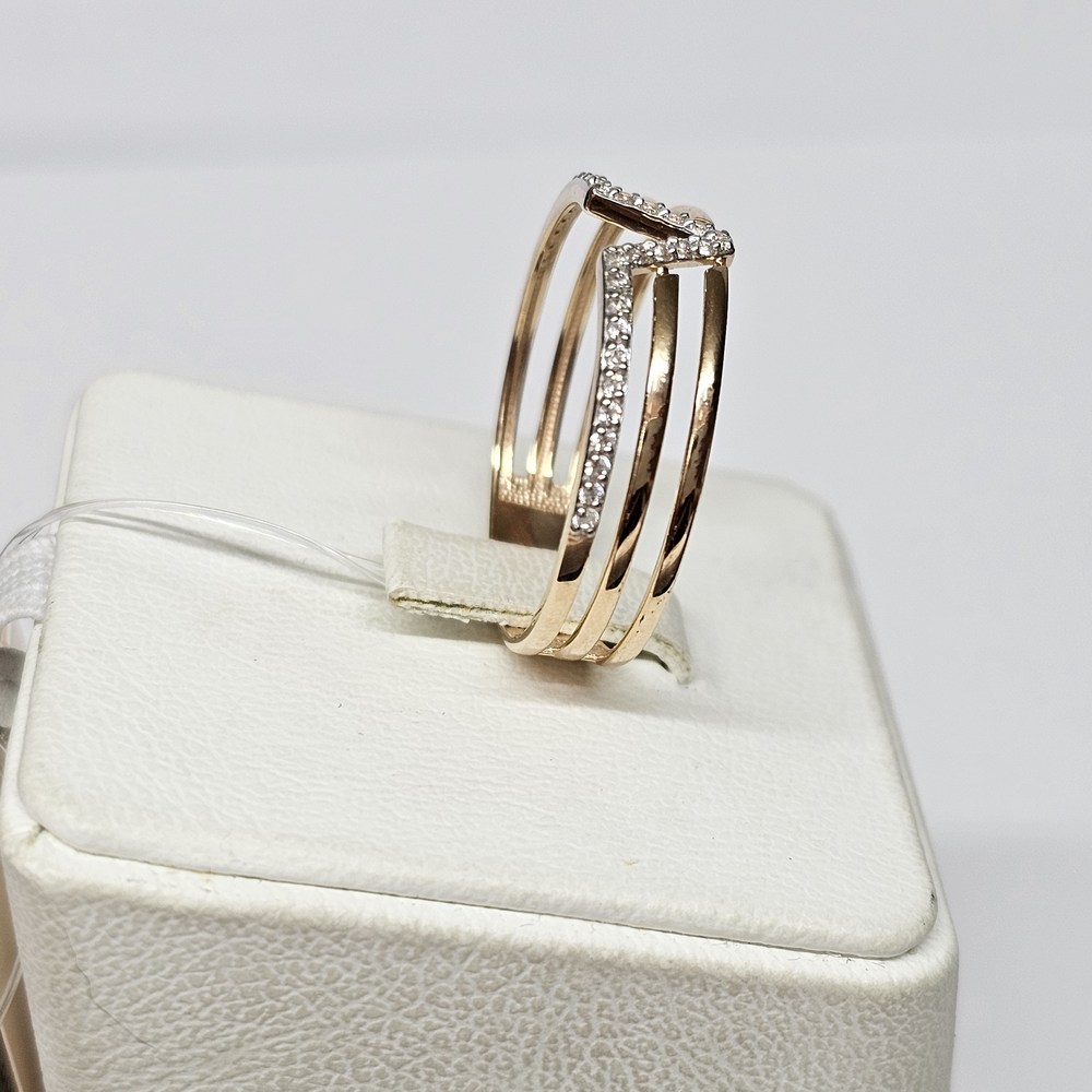 КОЛЬЦО С КАМНЯМИ (Au 585)