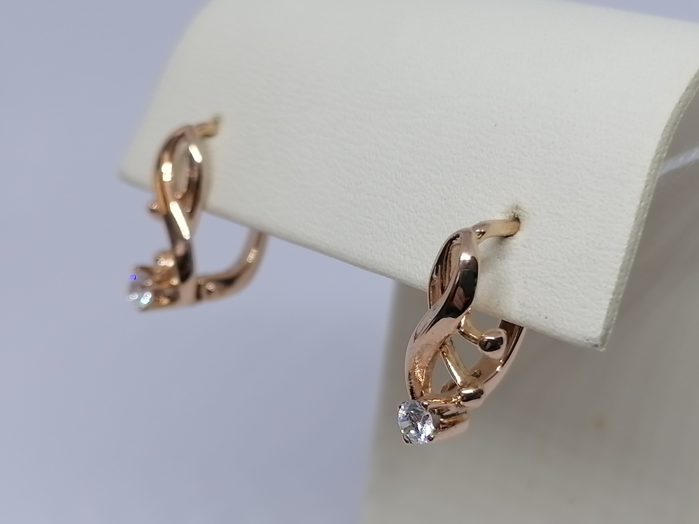 СЕРЬГИ С КАМНЕМ (Au 585)