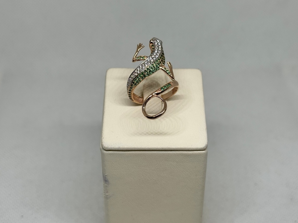 КОЛЬЦО С КАМНЯМИ (Au 585)