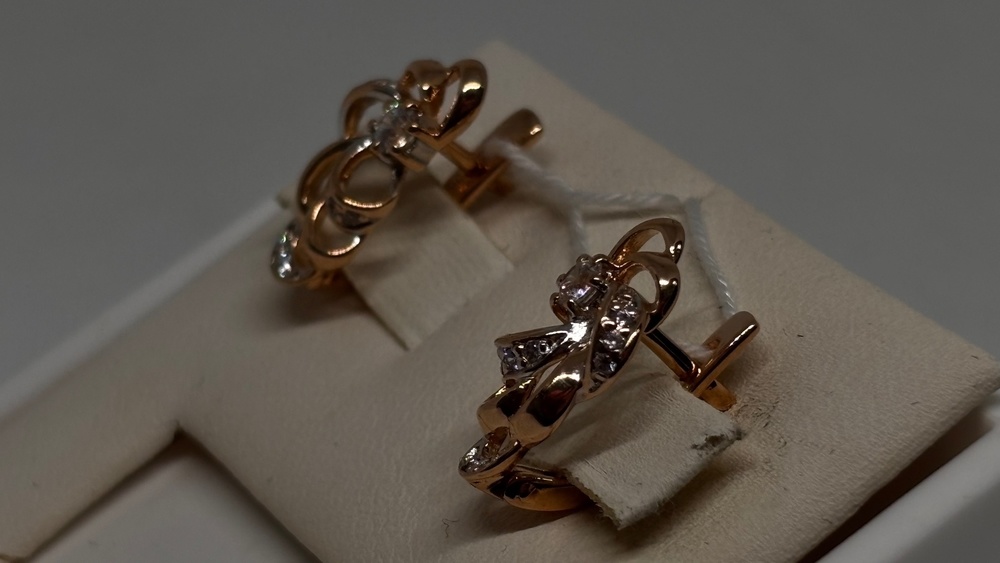 СКМИ585 СЕРЬГИ С КАМНЯМИ (Au 585)