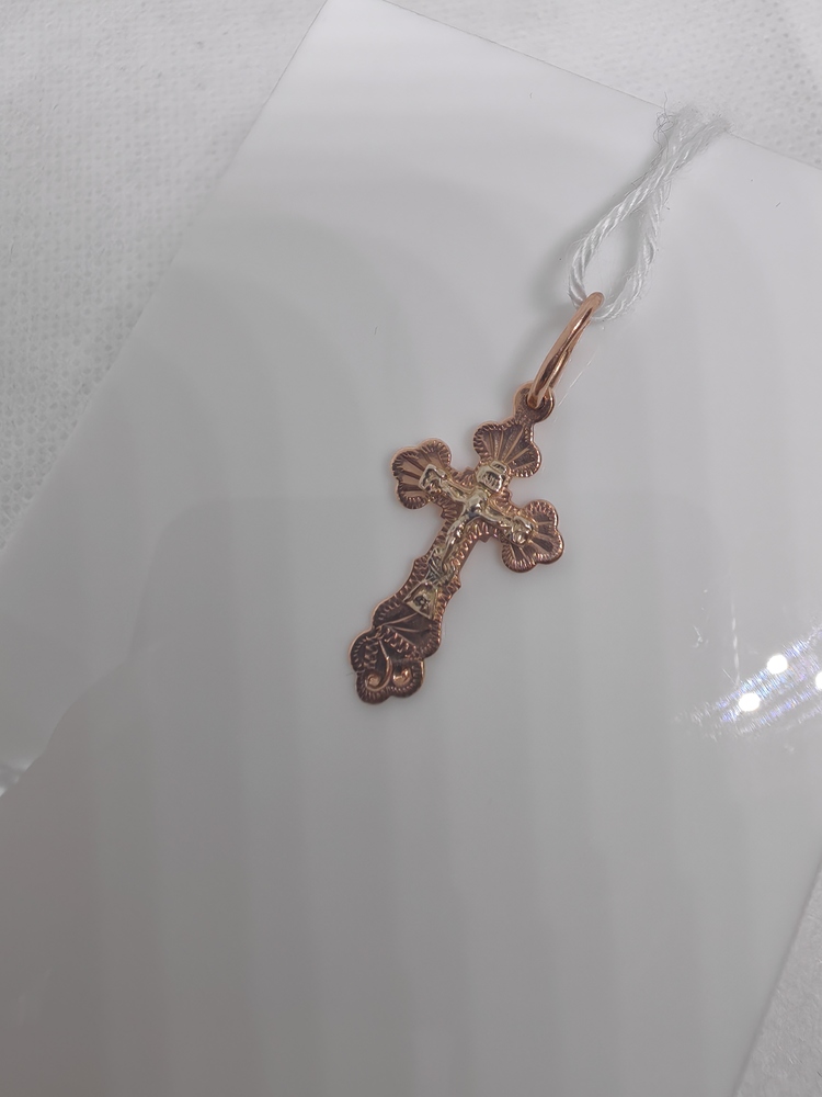 ПОДВЕСКА КРЕСТ БЕЗ КАМНЯ (Au 585)