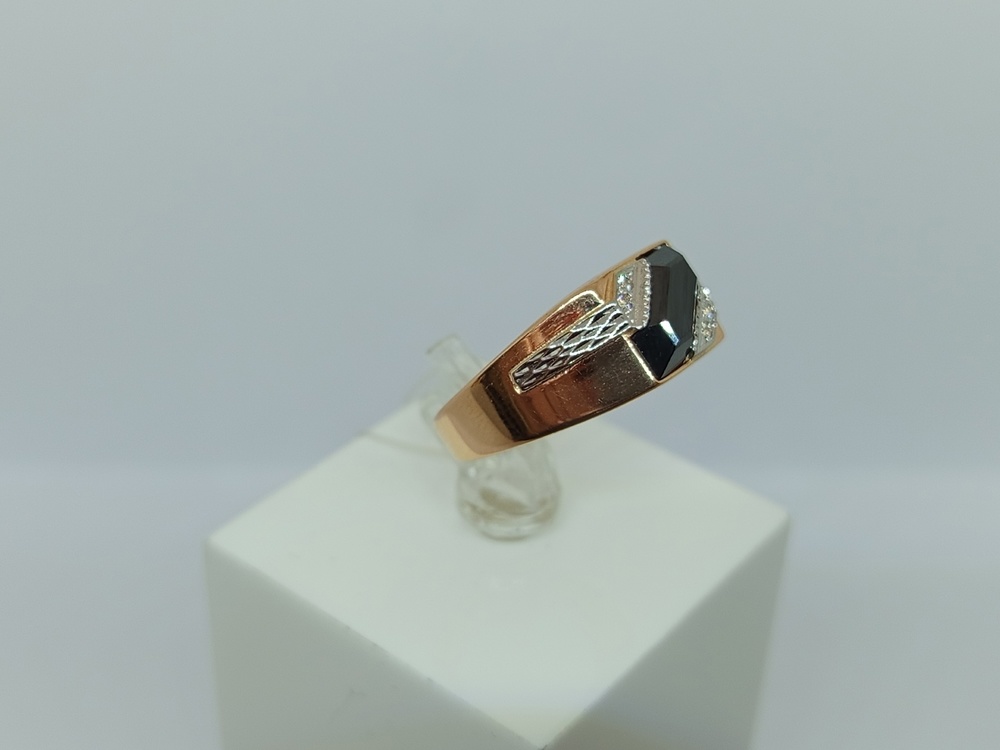 КОЛЬЦО ПЕЧАТКА с камнями (Au 585)