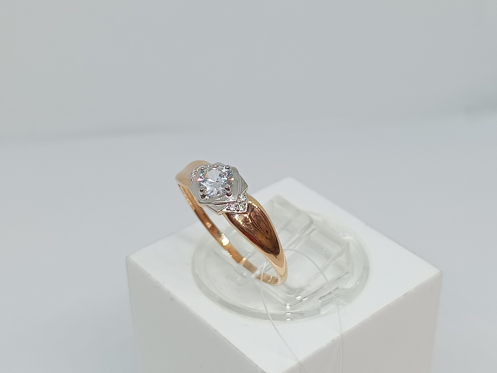 КОЛЬЦО С КАМНЯМИ (Au 585)