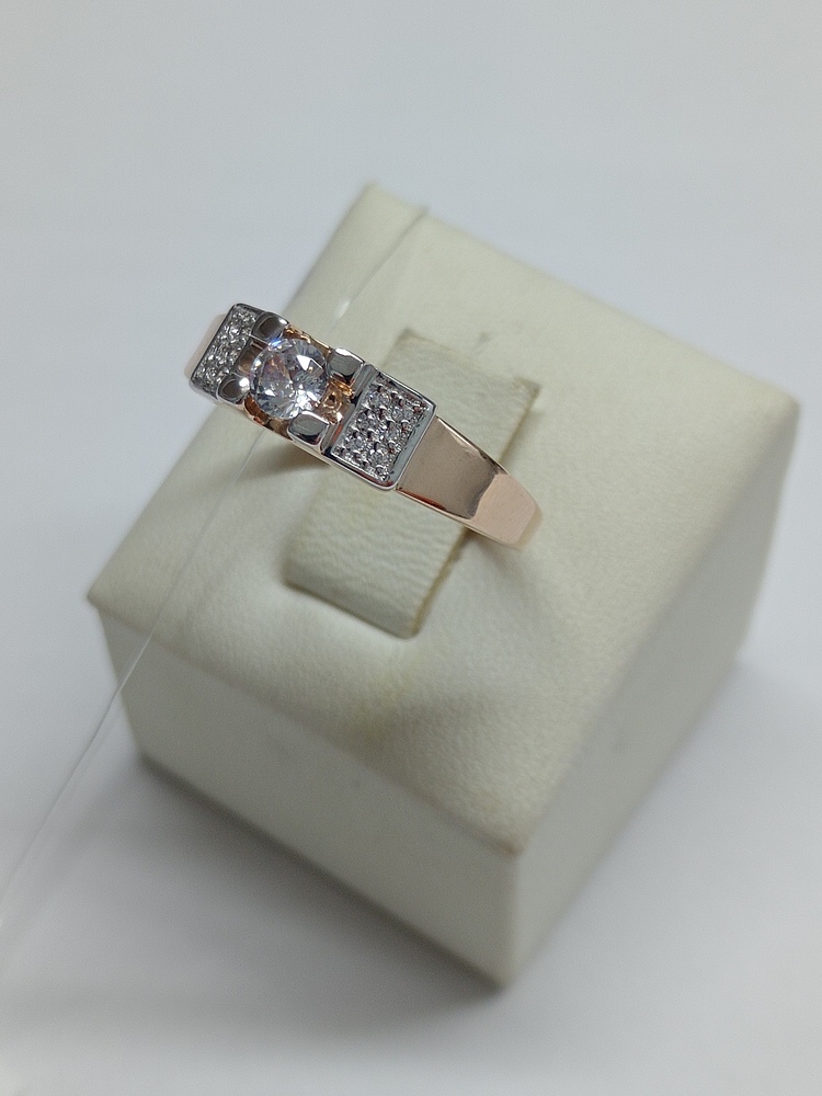 КОЛЬЦО С КАМНЯМИ (Au 585)