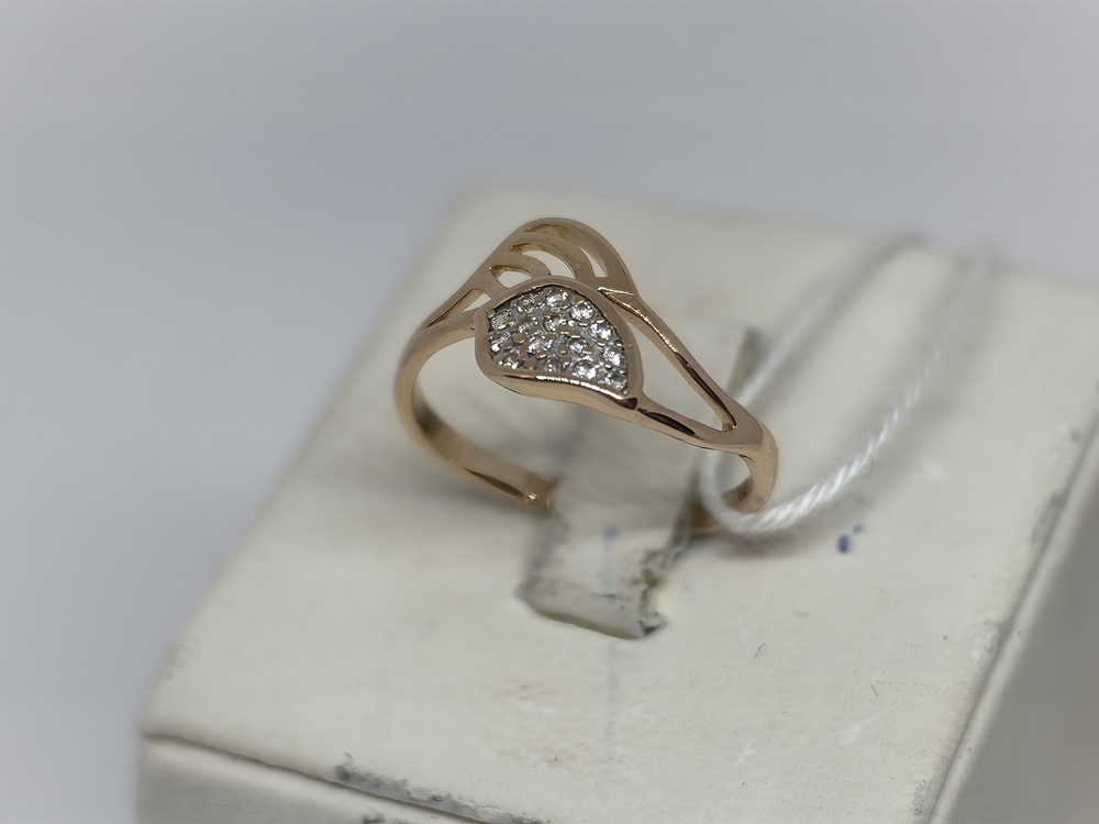 КОЛЬЦО С КАМНЯМИ (Au 585)