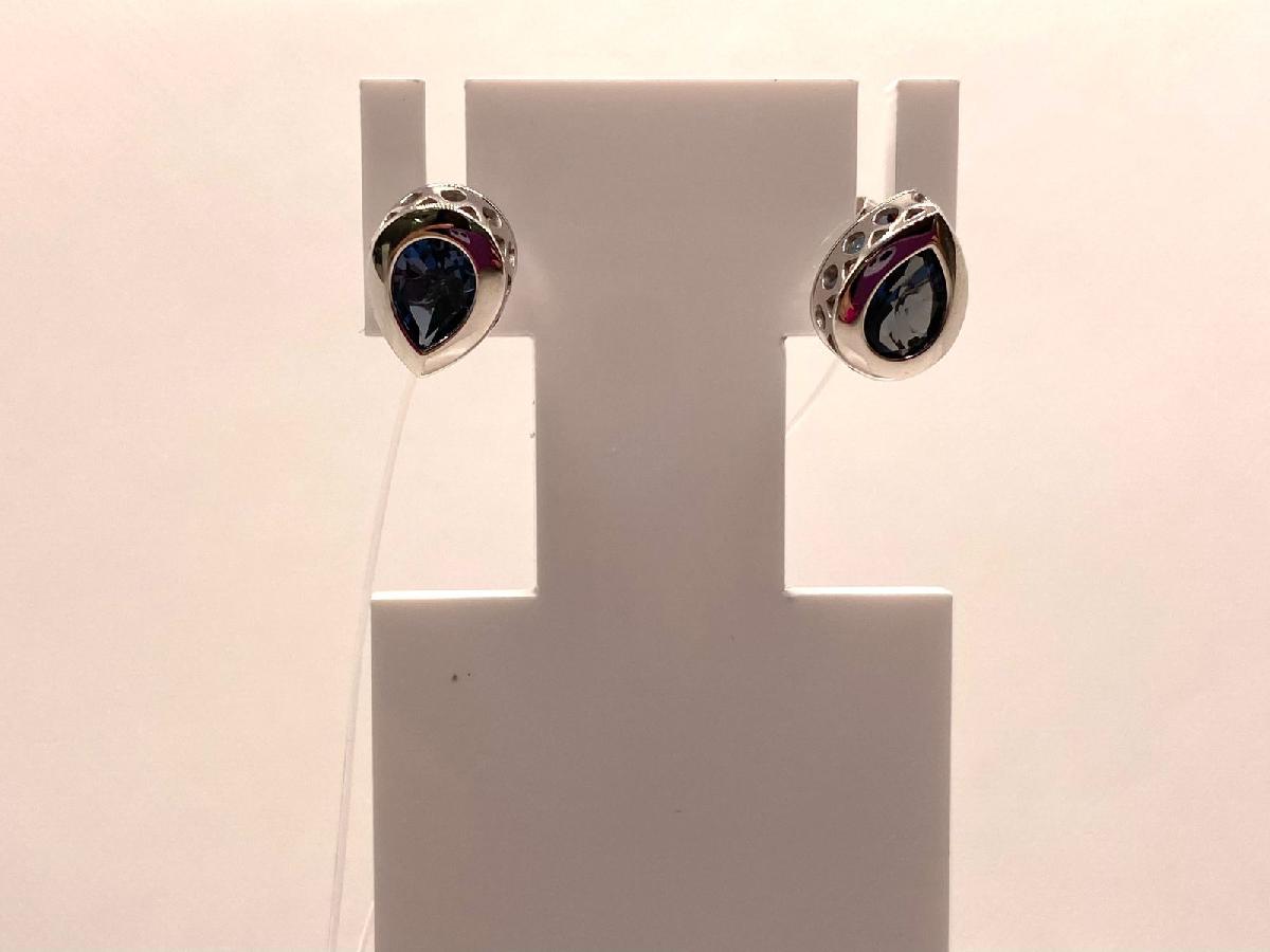 СЕРЬГИ ПУСЕТЫ с камнем (Au 585)