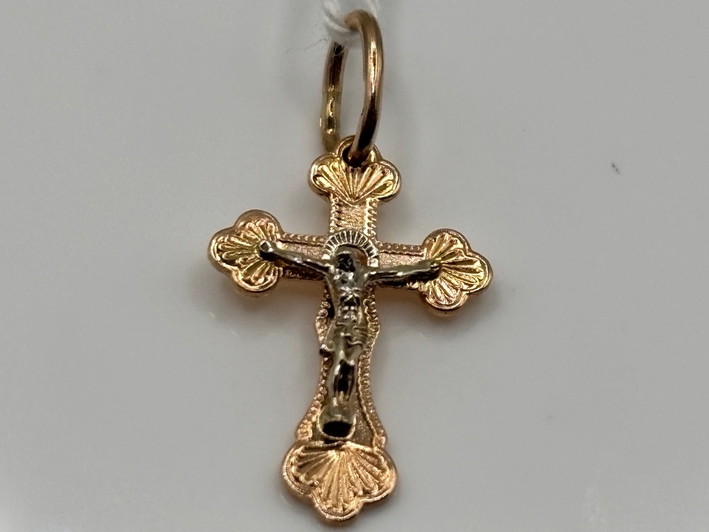 ПОДКБК585 ПОДВЕСКА КРЕСТ БЕЗ КАМНЯ (Au 585)
