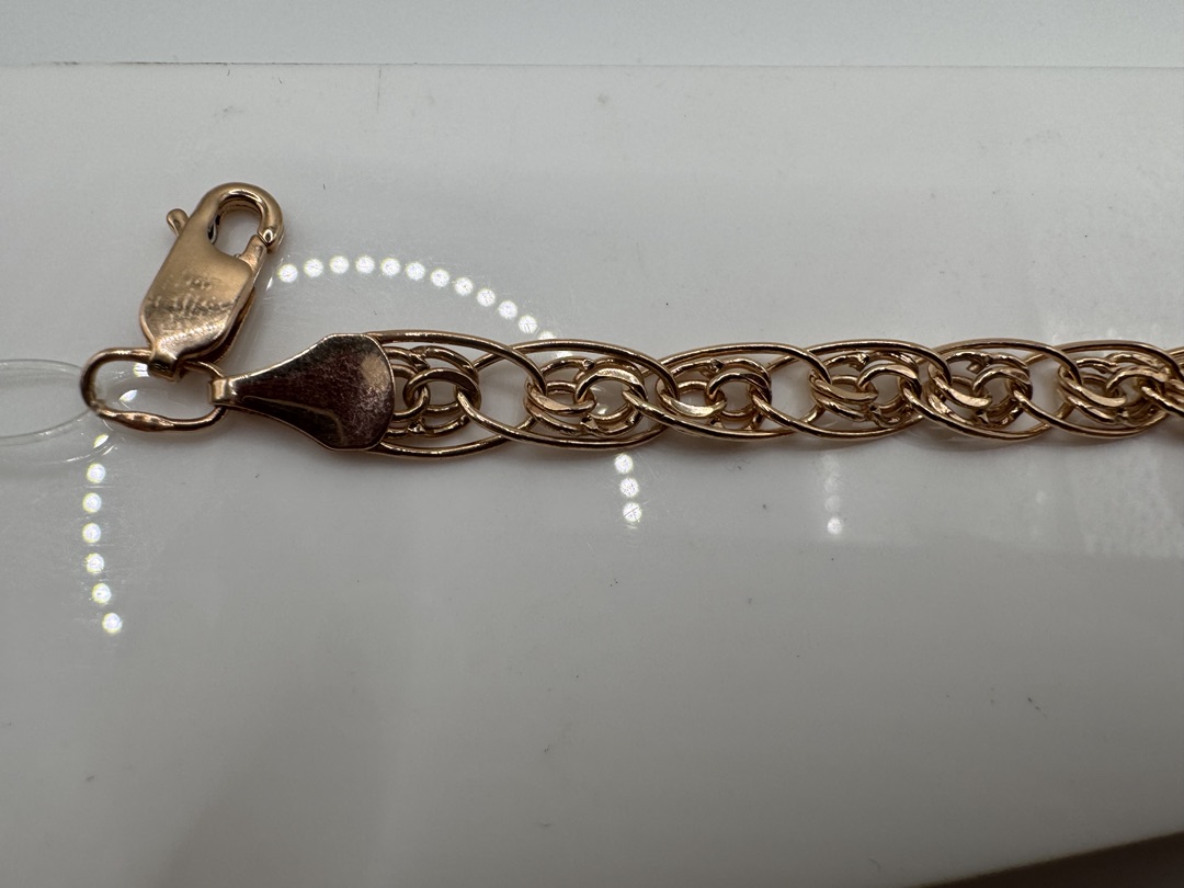 БРАСЛЕТ ПУСТОТЕЛЫЙ Нона-бисмарк (Au 585)