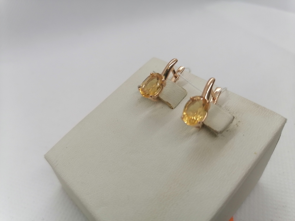 СЕРЬГИ С КАМНЕМ (Au 585)