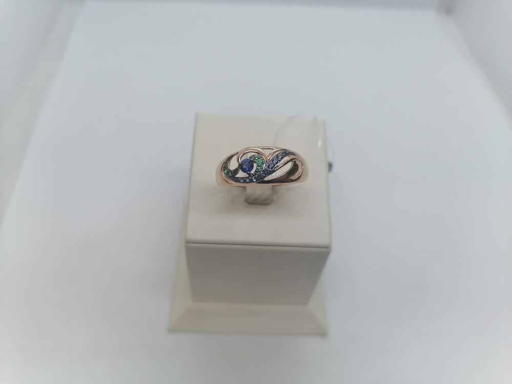 019139 КОЛЬЦО С КАМНЯМИ (Au 585)