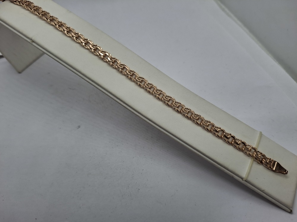 БРАСЛЕТ ПУСТОТЕЛЫЙ Бисмарк (Au 585)