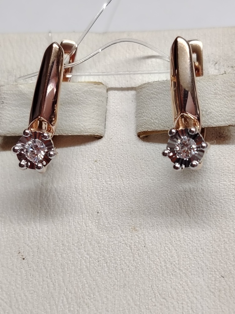 СЕРЬГИ С КАМНЕМ (Au 585)