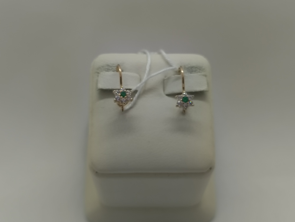 СКМИ585 СЕРЬГИ С КАМНЯМИ (Au 585)