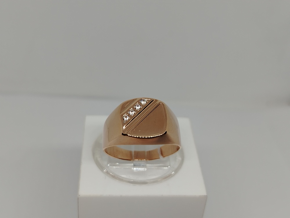 ПЕЧАТКА С КАМНЯМИ (Au 585)