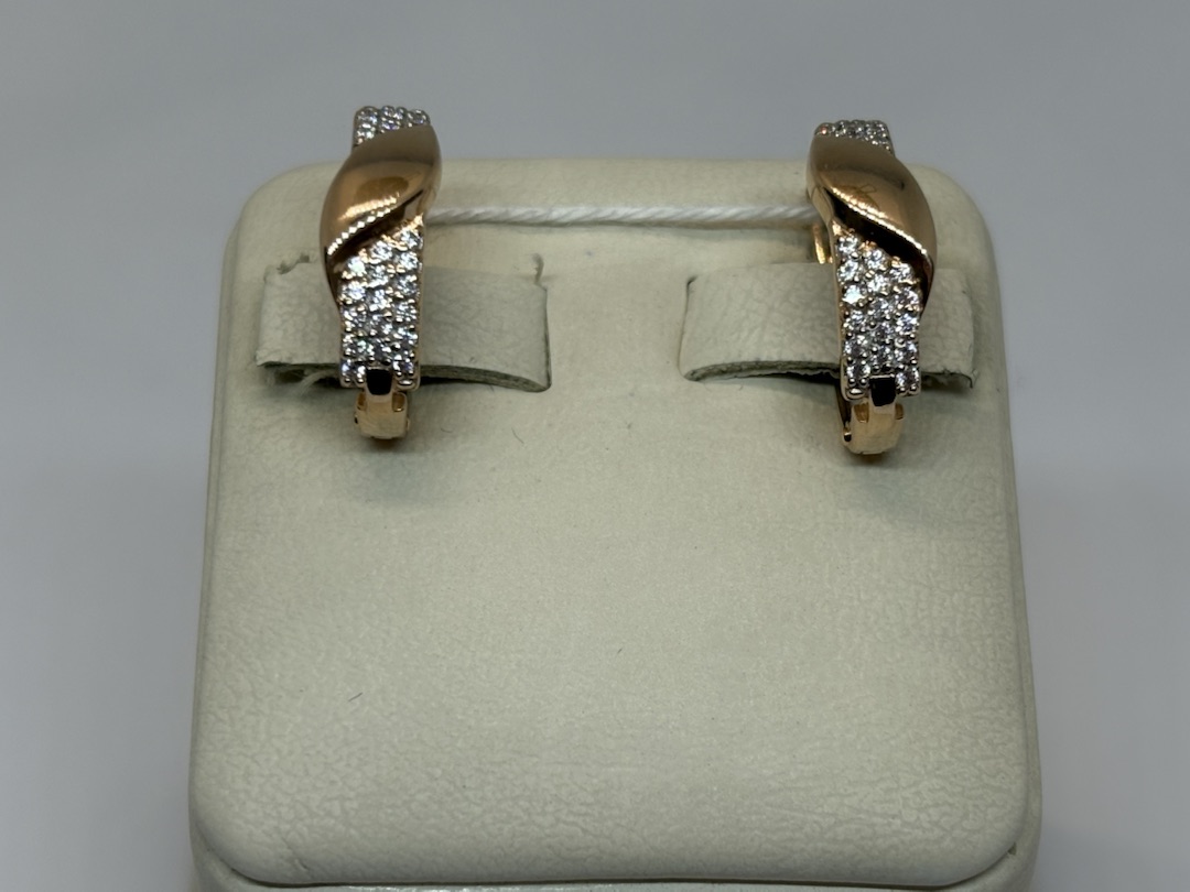 СКМИ585 СЕРЬГИ С КАМНЯМИ (Au 585)